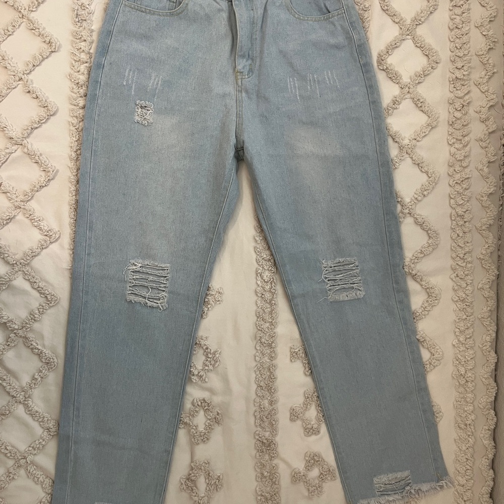 Light Blue Women's Straight Leg Jeans
